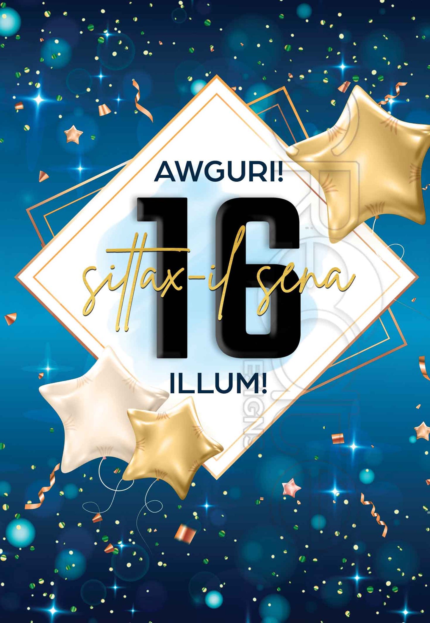 16 Birthday Card Male (Sixteen Years)