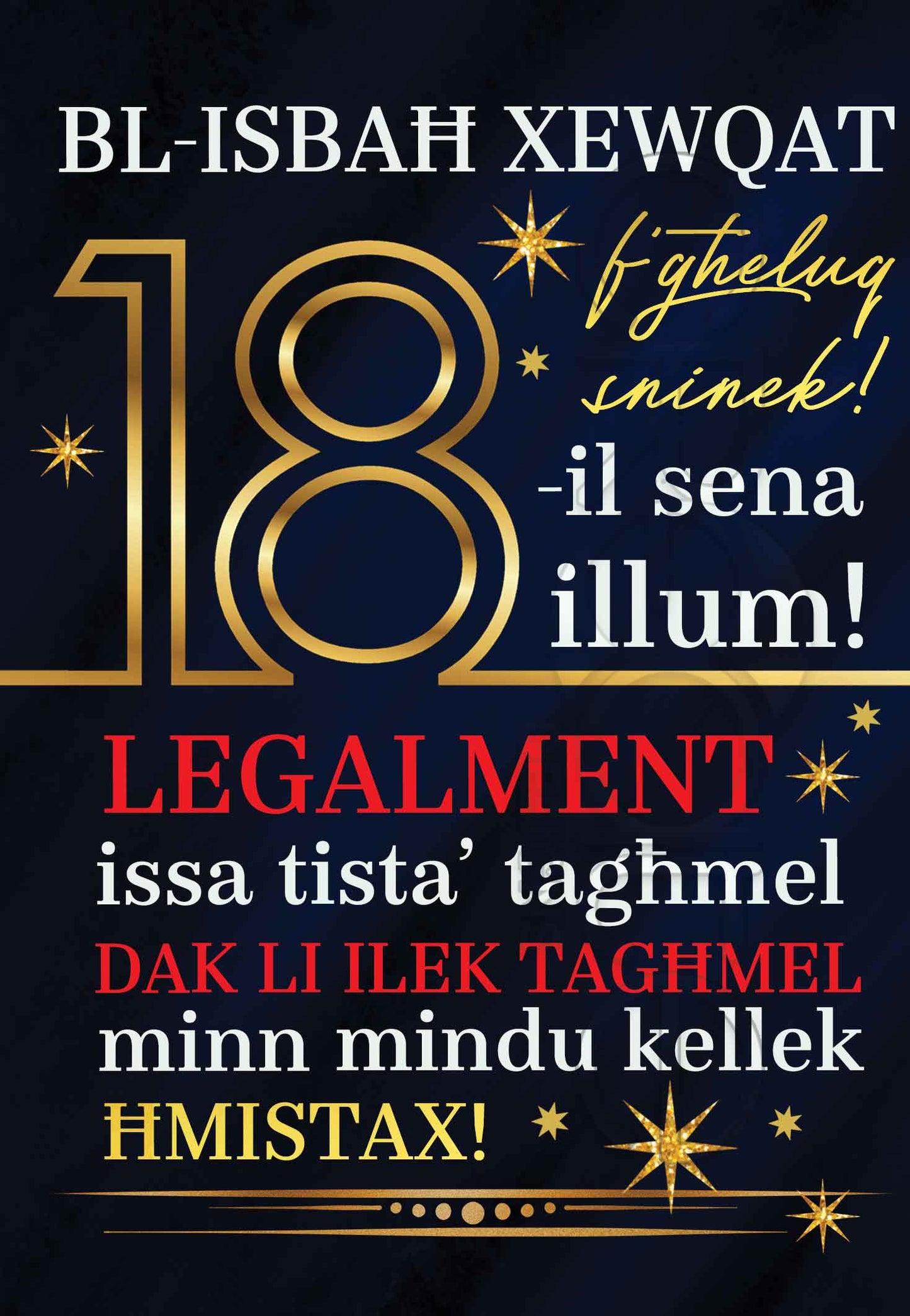 18 Birthday Card Male (Eighteen Years)