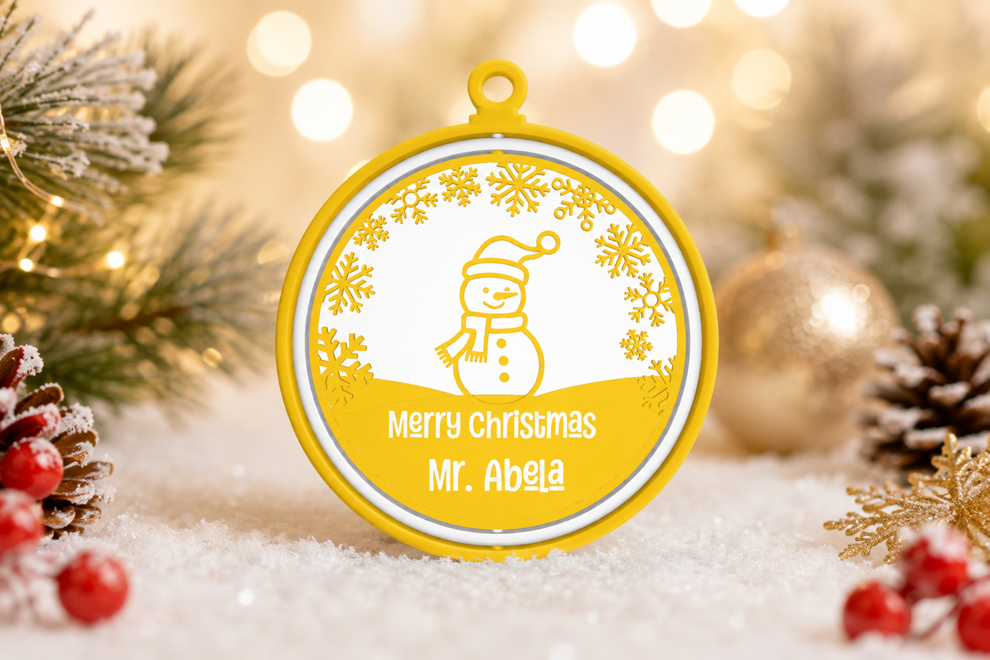 Personalised Christmas Ornament (Design 1)