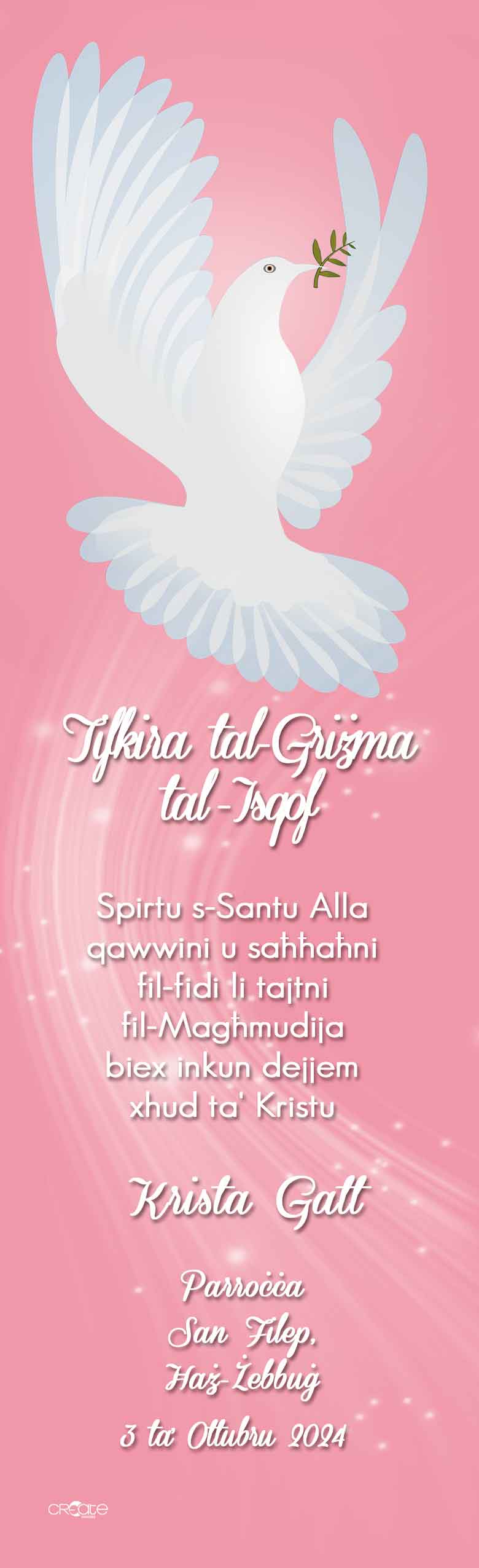 Holy Confirmation Bookmark (Design 10)