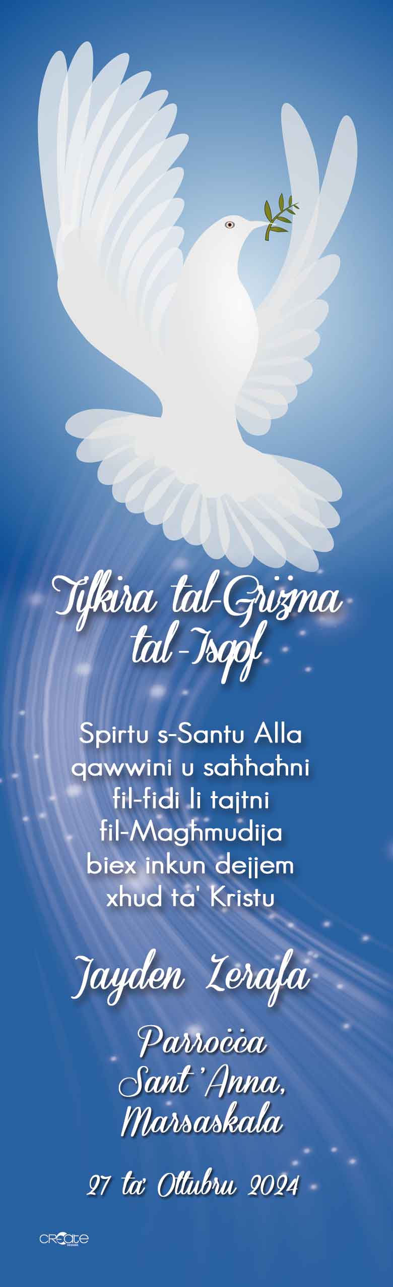 Holy Confirmation Bookmark (Design 10)