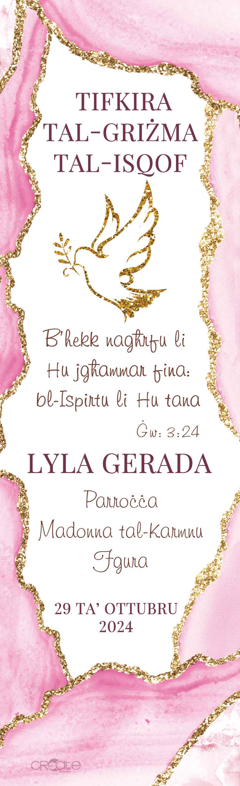 Holy Confirmation Bookmark (Design 21)