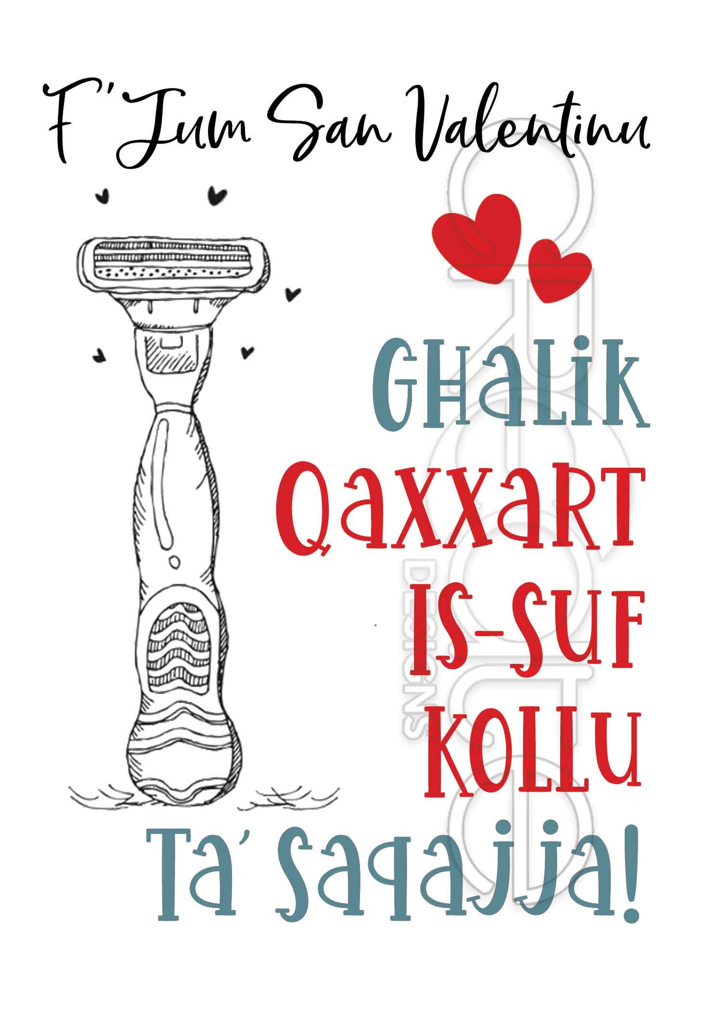 Valentines Day Card (Shaved Legs)