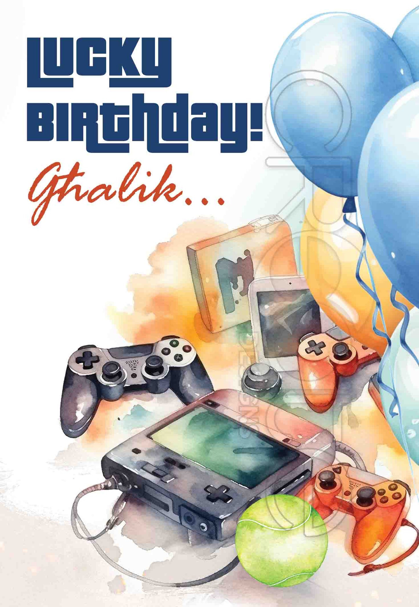 Lucky Birthday Card for a Boy