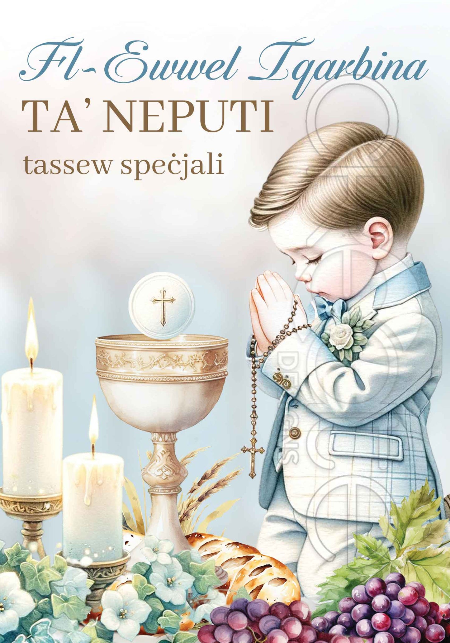 Holy Communion card for Nephew (Large)