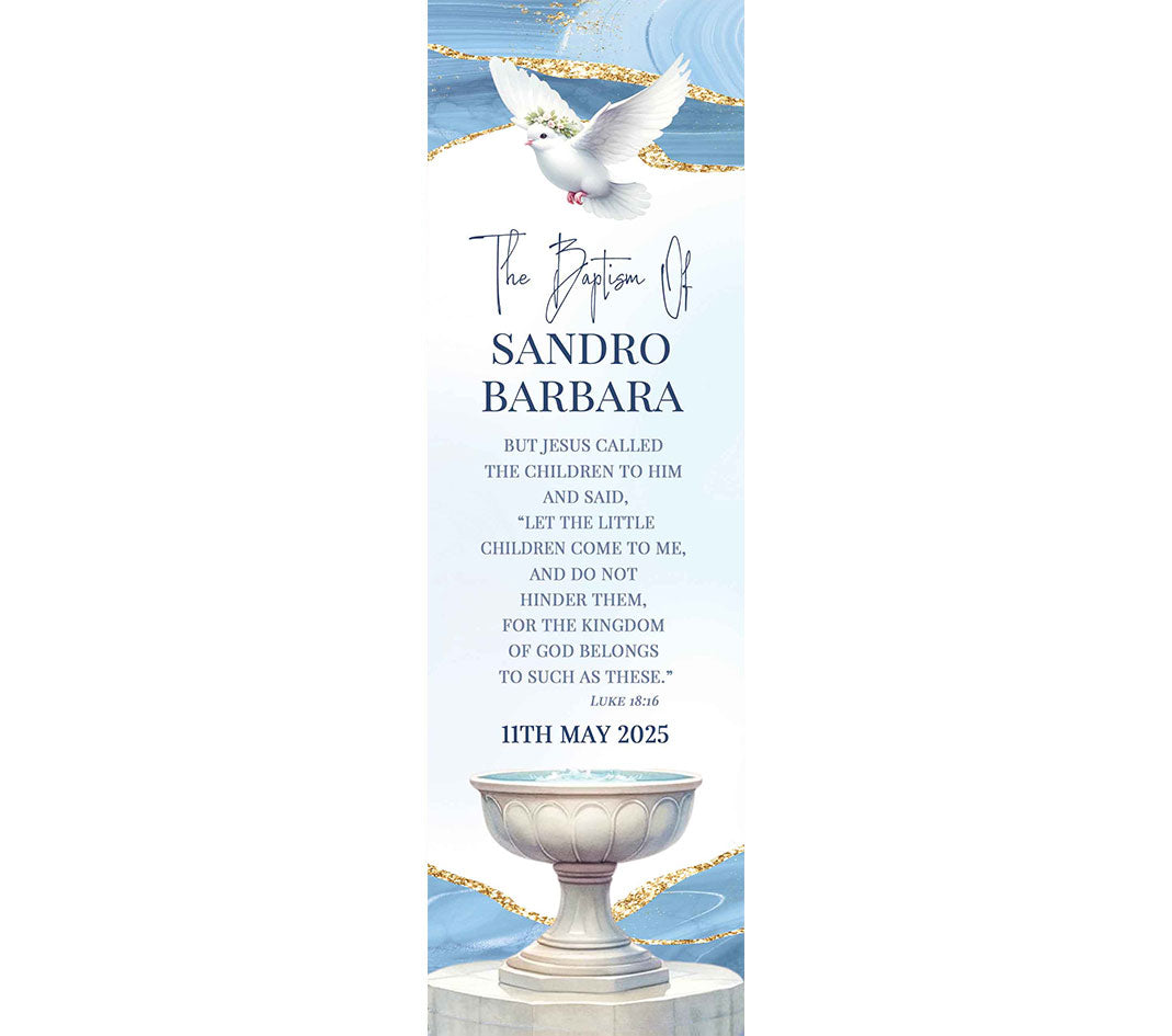 Baptism Bookmark (Design 10)