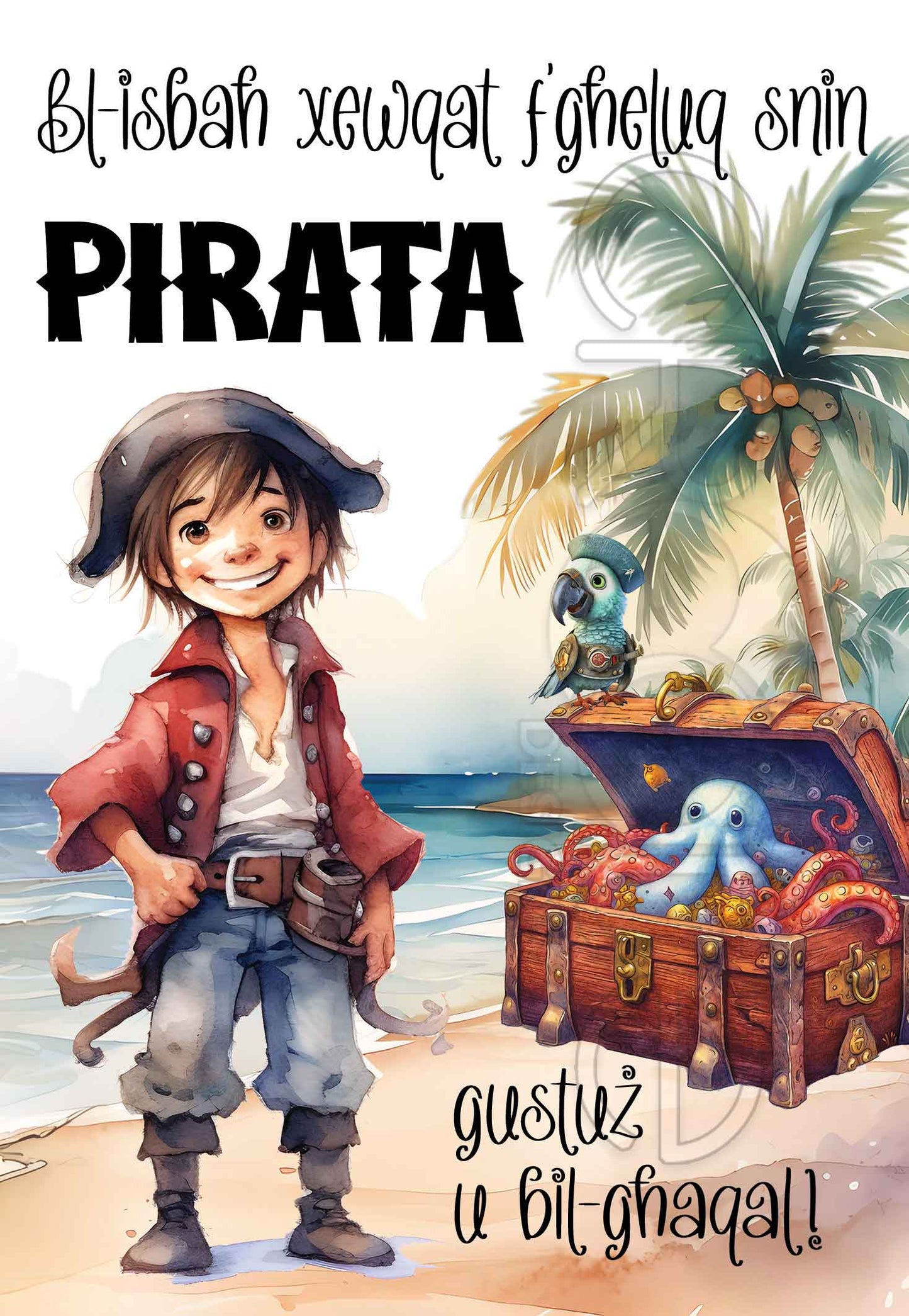 Birthday Card for the young boy (with pirate theme)