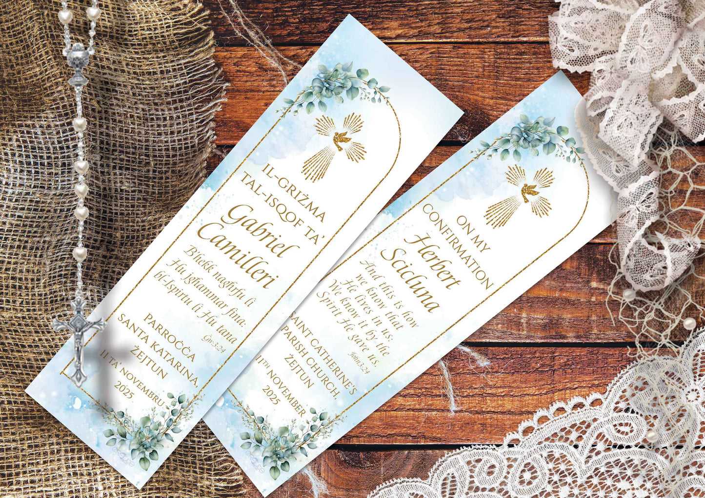 Holy Confirmation Bookmark (Design 25)