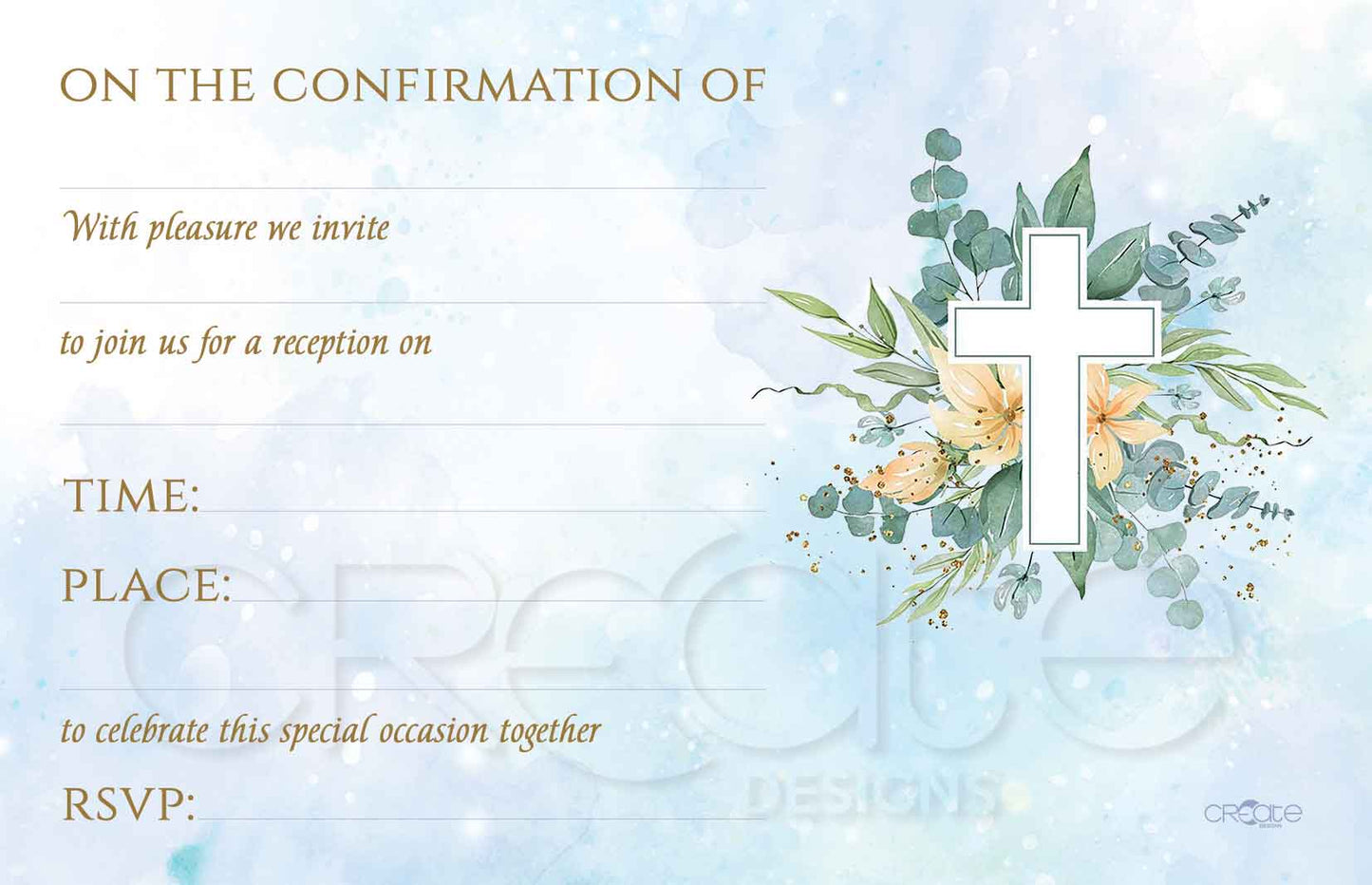 Holy Confirmation Invites Design 24 (Open)