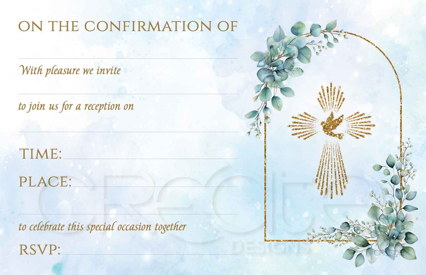 Holy Confirmation Invites Design 26 (Open)