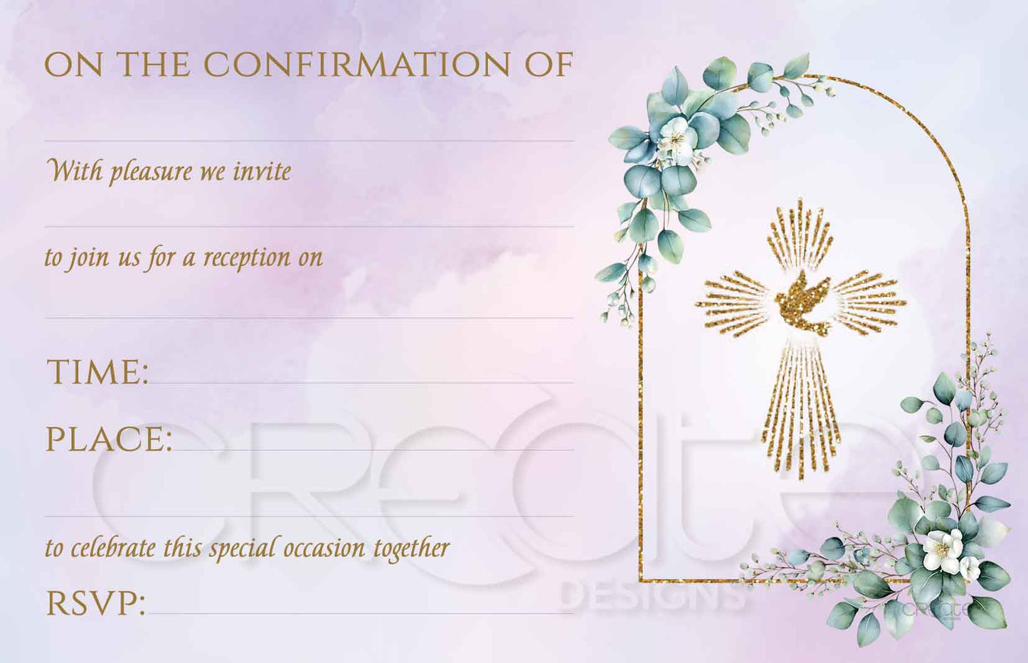 Holy Confirmation Invites Design 27 (Open)