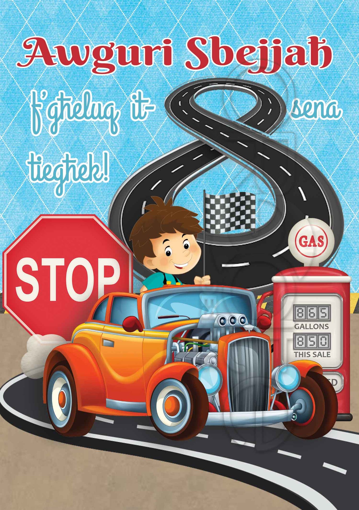 Kartolina għall-tifel ta' tmien snin