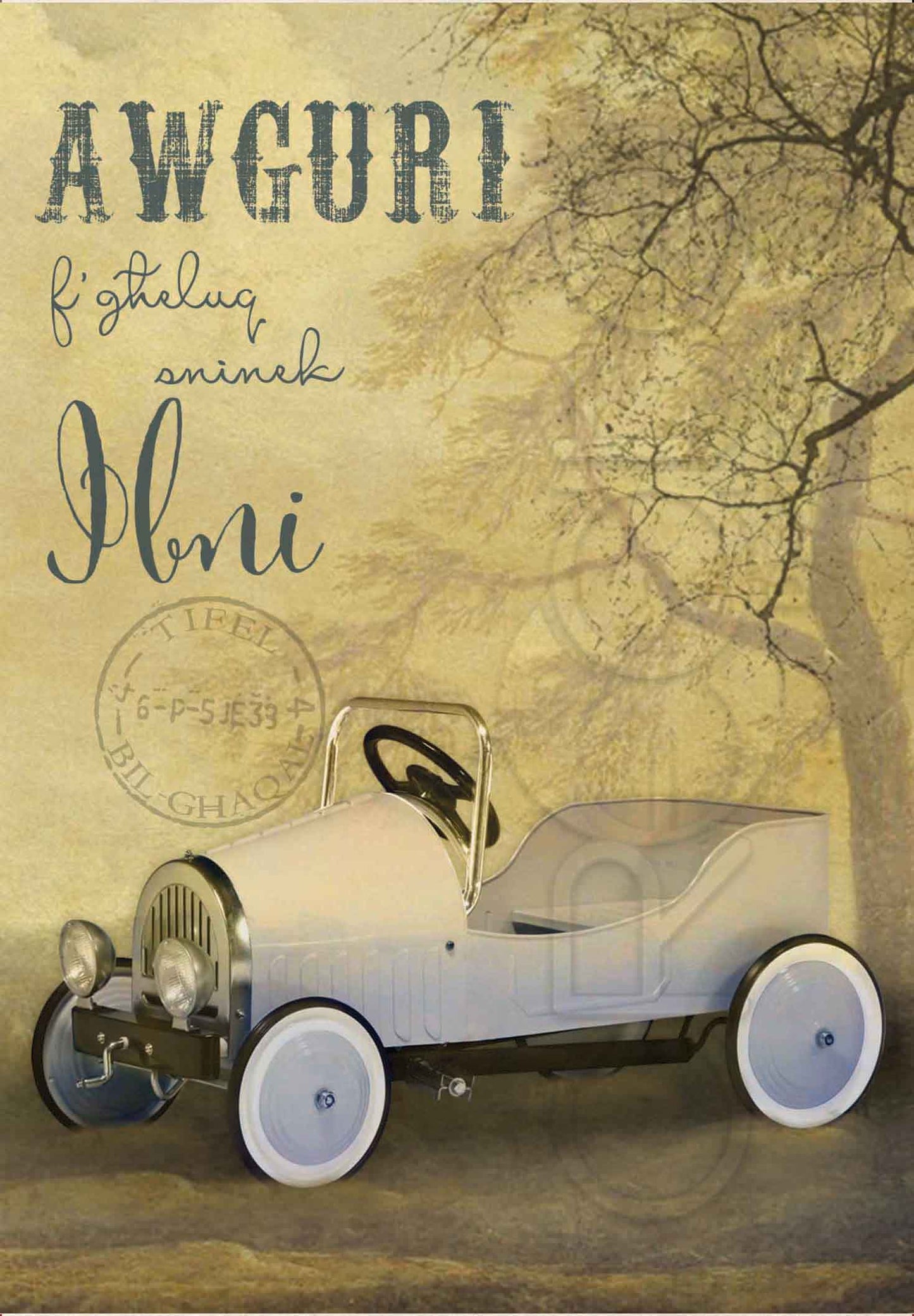 Kartolina (minn set ta' 24) f'għeluq snin it-Tifel