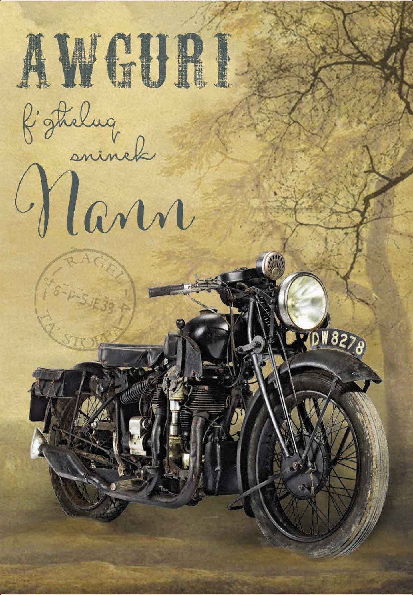 Birthday Card (from a set of 24) on grandfather's birthday