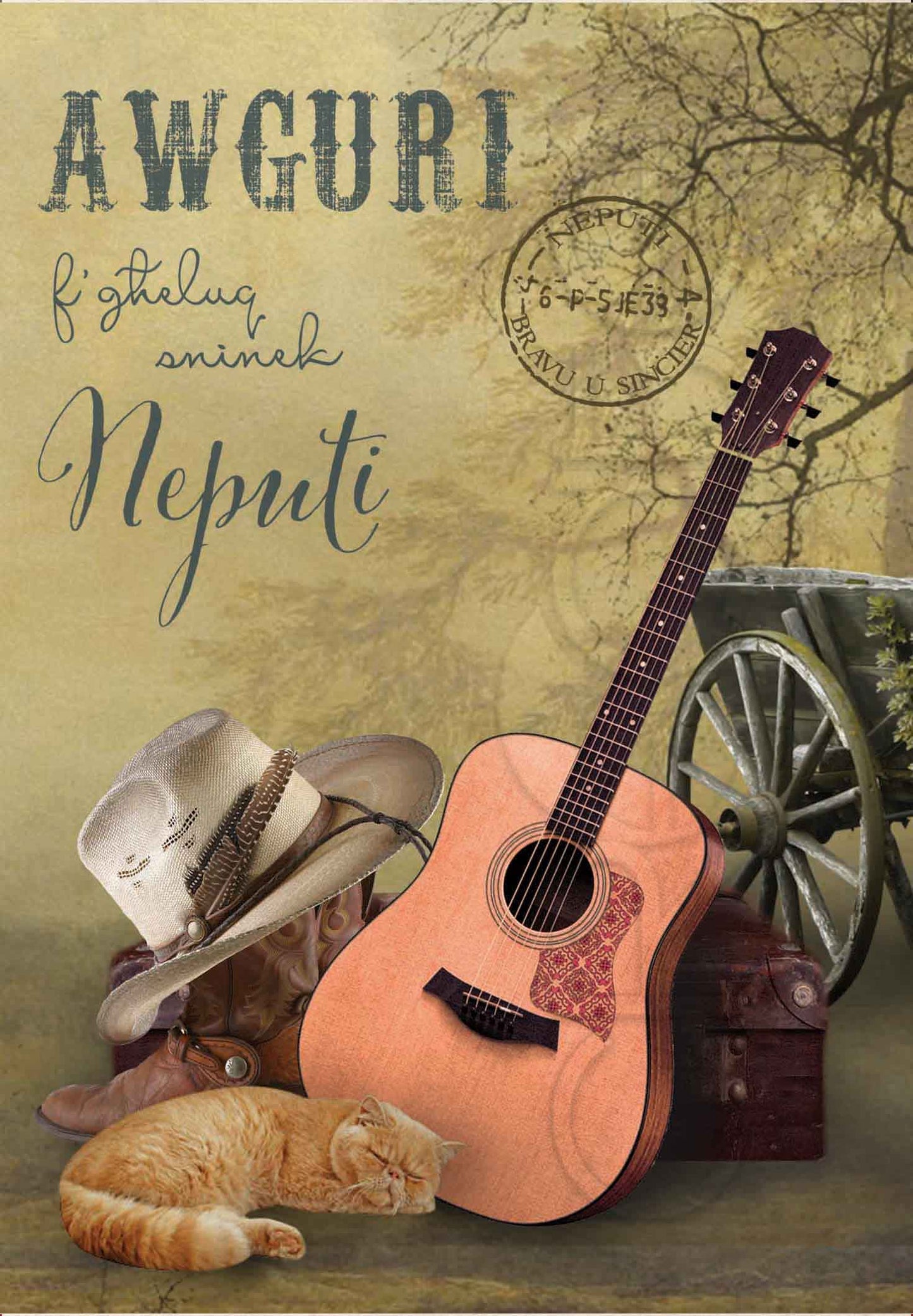 Birthday Card (from a set of 24) on the birthday of the nephew