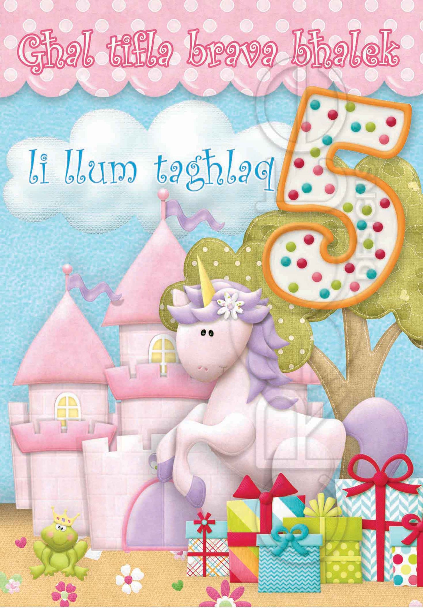 Kartolina għall-tifla ta' ħames snin