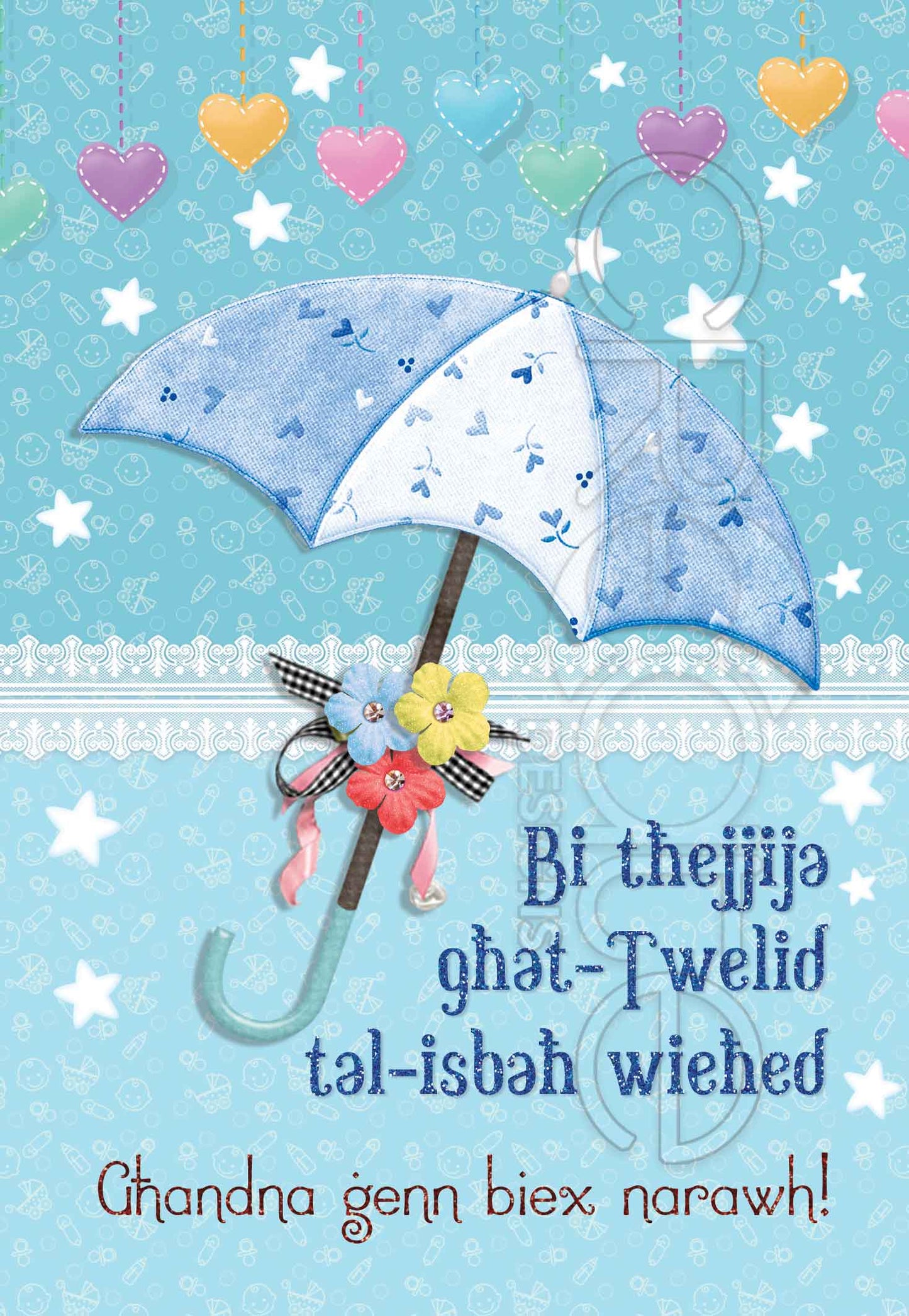 Kartolina tal-Baby Shower bil-Malti (Tifel)