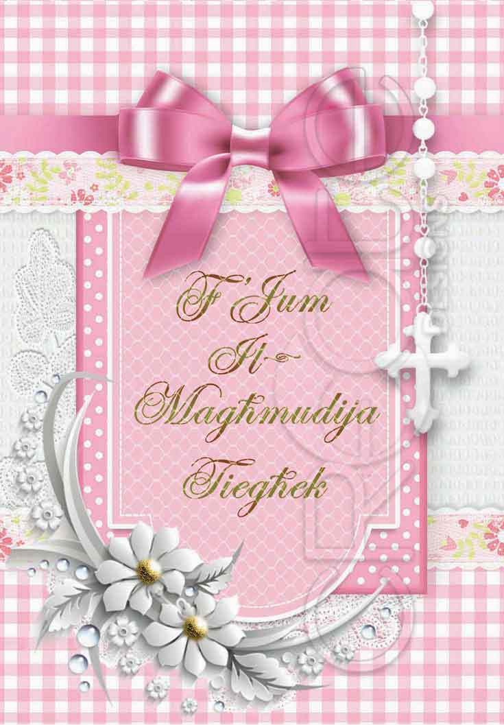 Kartolina tal-Magħmudija għal Tifla