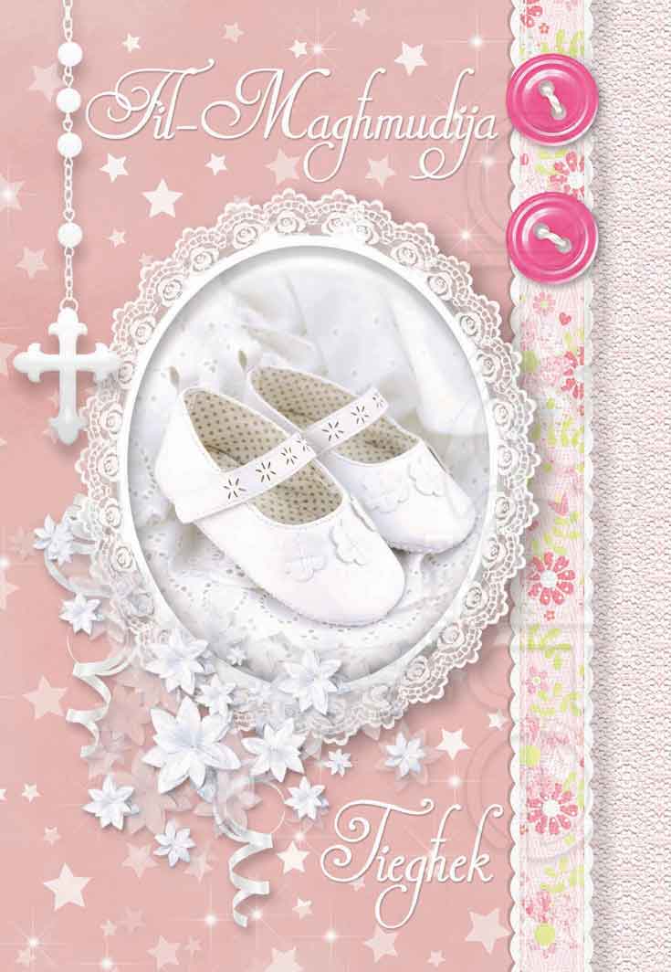 Baptism card for the girl