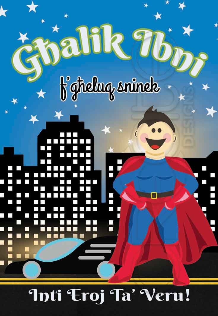 Kartolina għat-Tifel żgħir tiegħek f'għeluq sninu