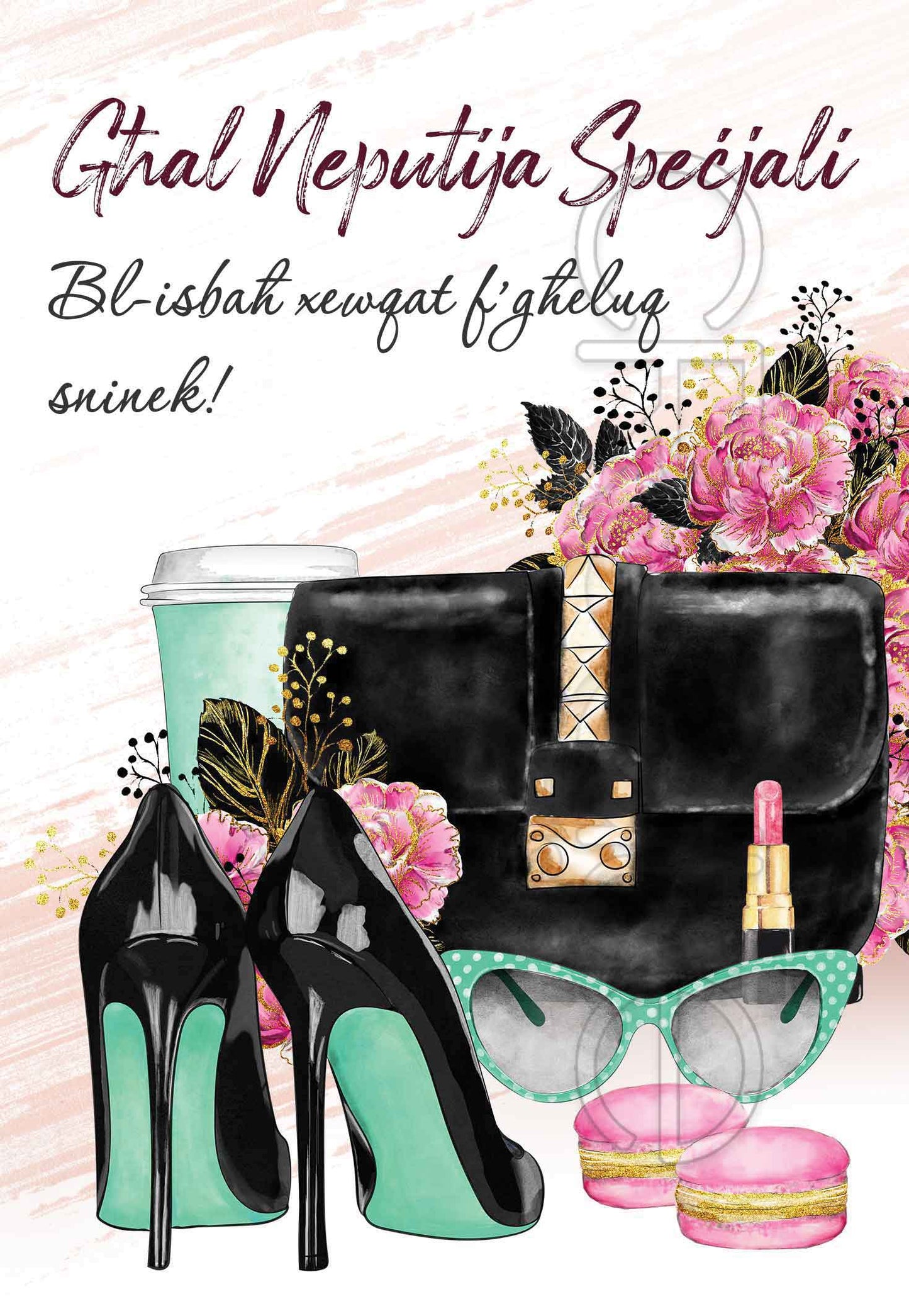 Kartolina għall-Neputija f'għeluq sninha (biż-Żarbun tat-Takkuna u l-Handbag)