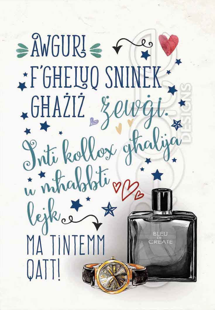 Kartolina għar-Raġel tiegħek f'għeluq sninu