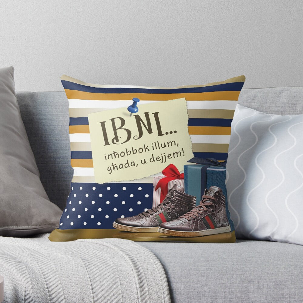 Cushion for my son (shoe and gift)