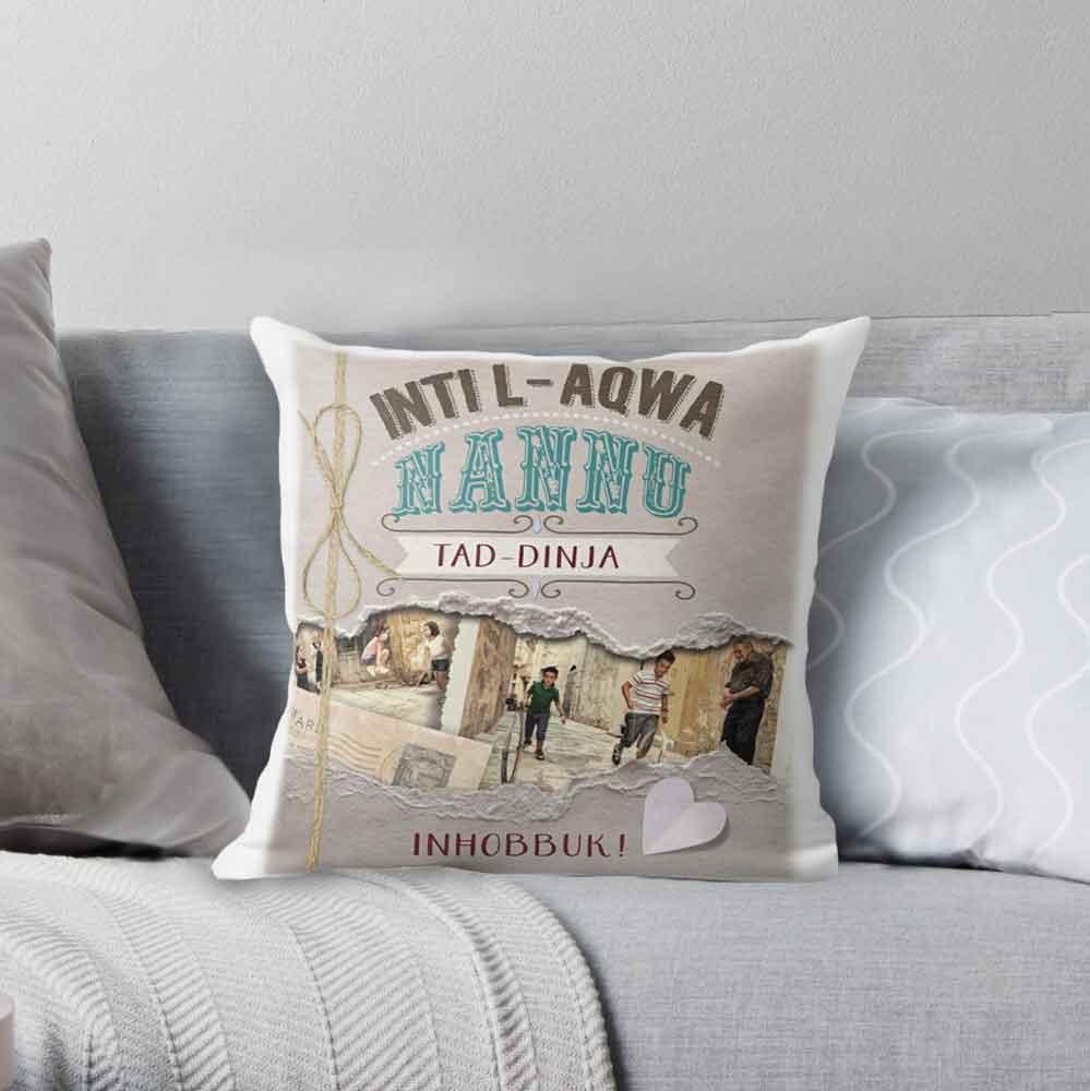 Cushion (small) for the father (for grandfather on background of thorn paper)