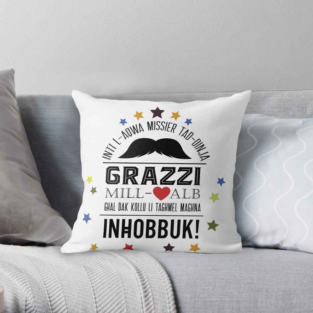 Cushion (small) for the father (stars and mustaches)