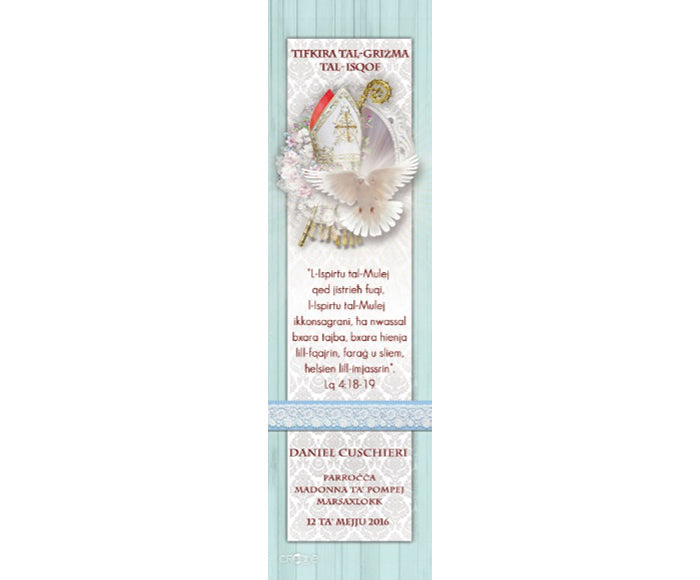Holy Confirmation Bookmark (Design 14)