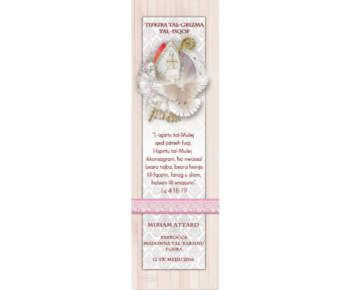 Holy Confirmation Bookmark (Design 15)