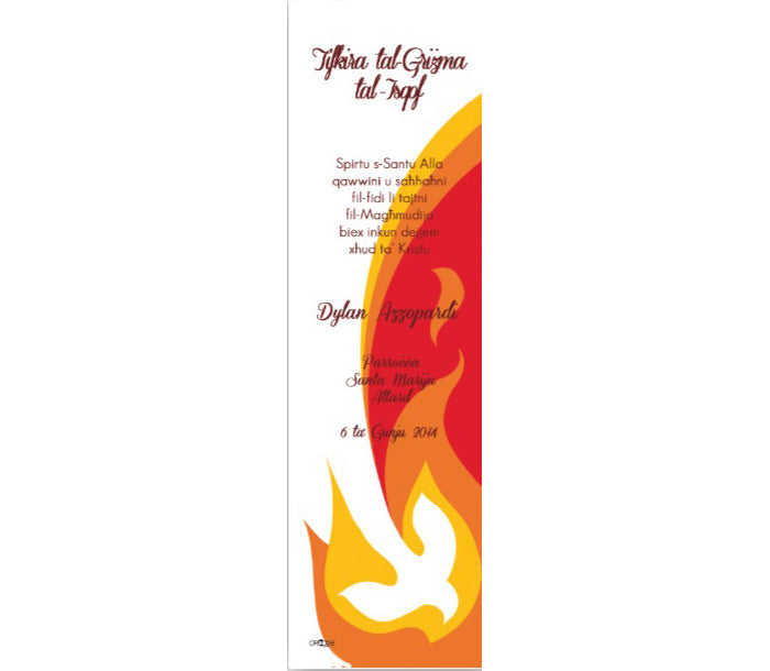 Holy Confirmation Bookmark (Design 5)