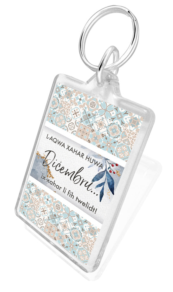 December Birthday Keychain