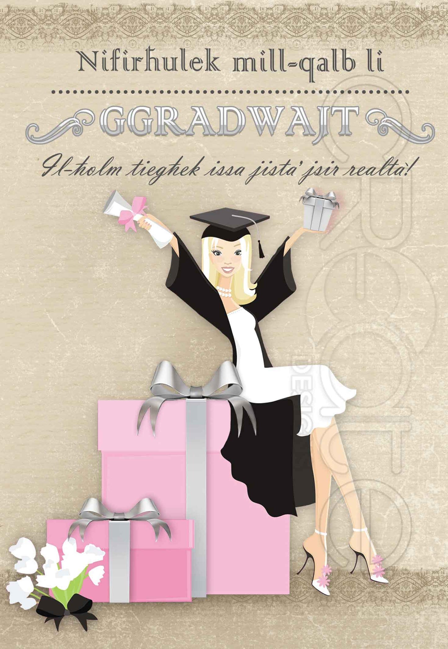 Graduation card (female)