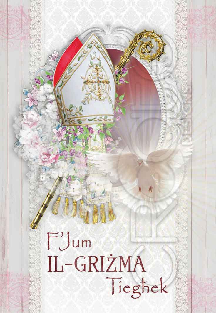 Holy Confirmation card for a girl