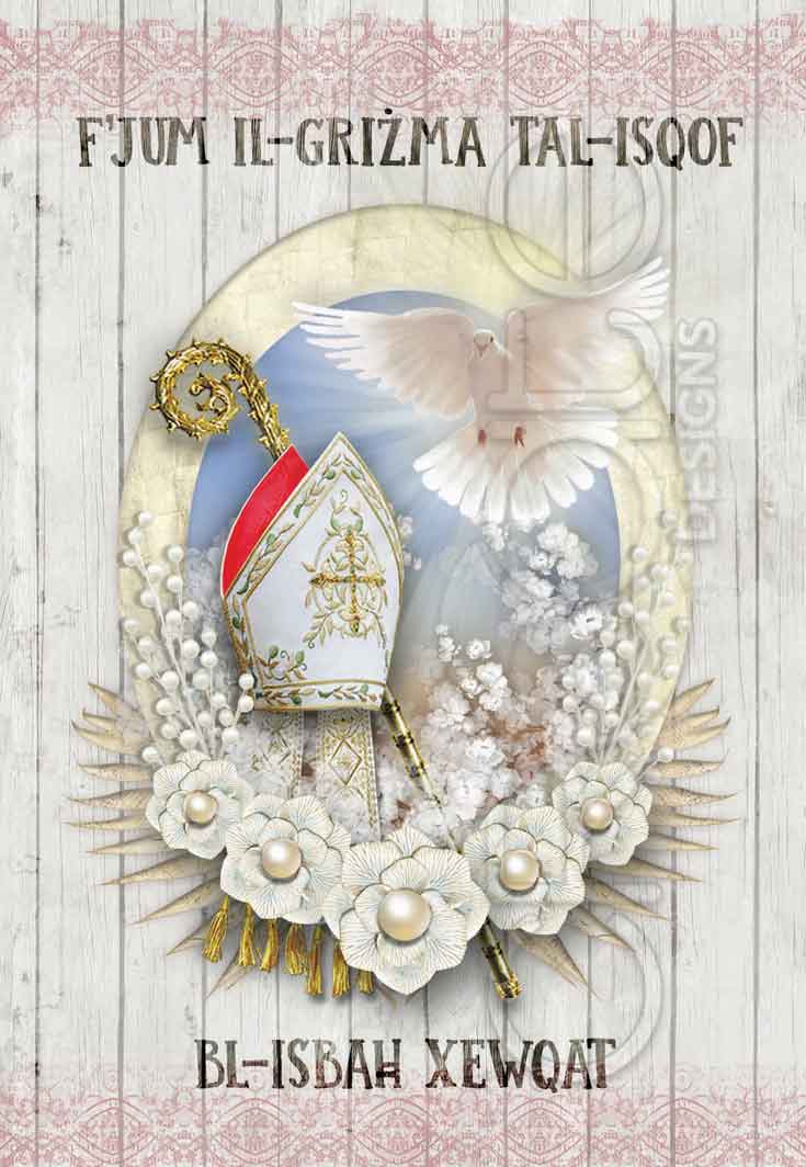 Holy Confirmation card for a girl