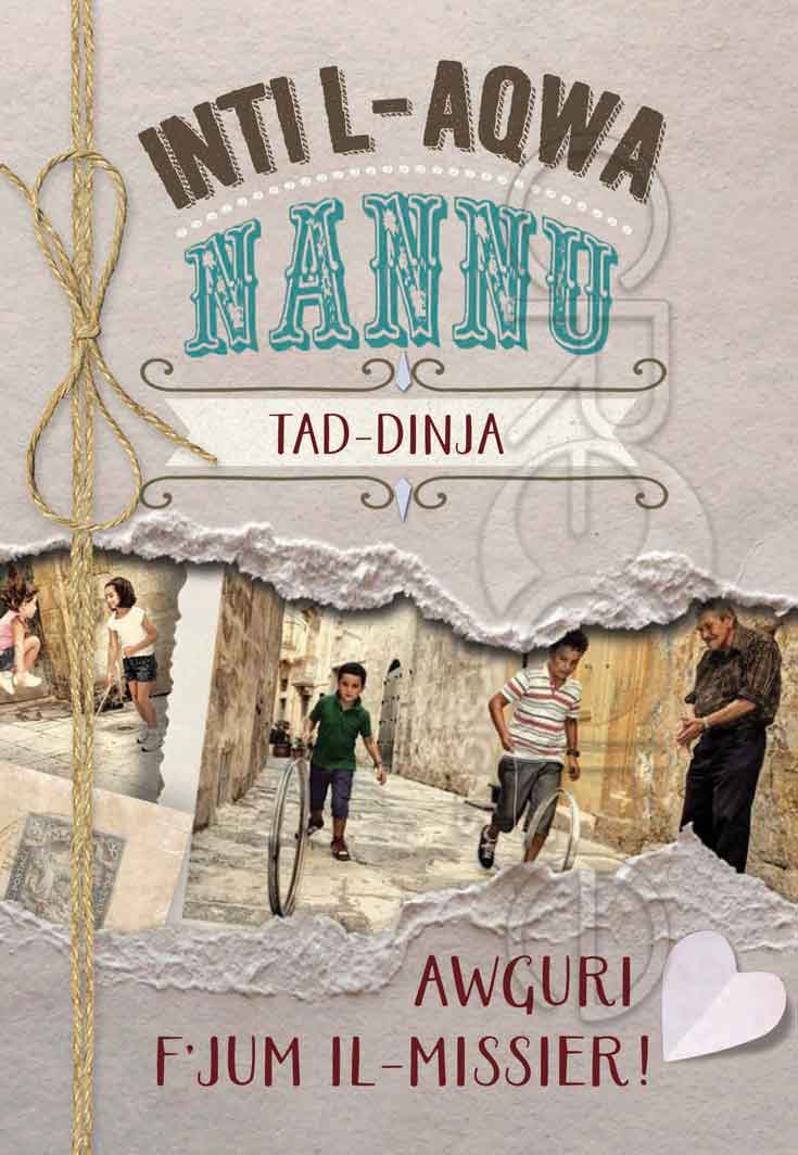 Father's Day Card (for Grandpa on a shredded paper background)