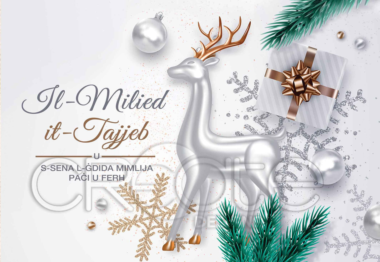 Kartolina tal-Milied biċ-Ċerva