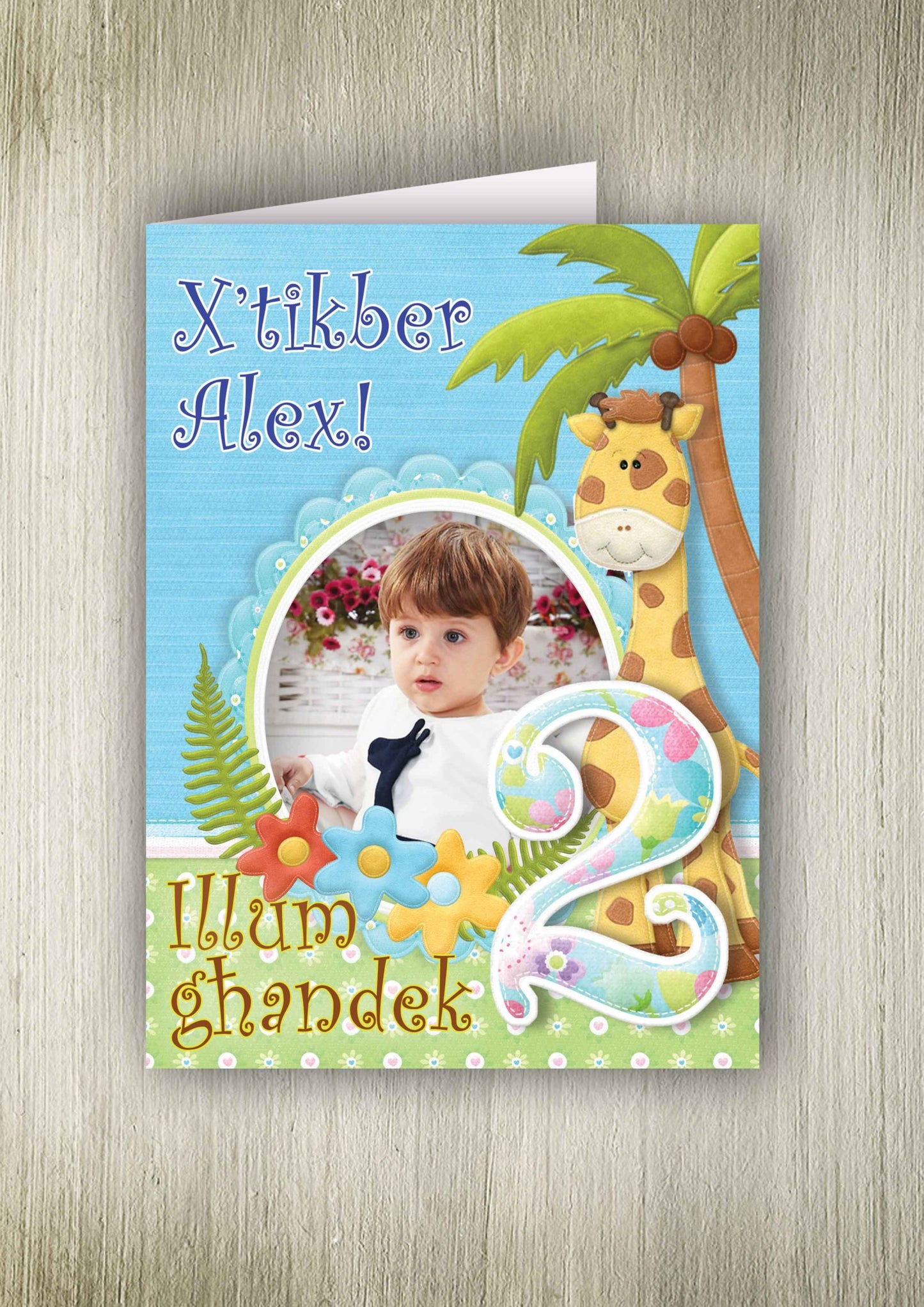 Personalised Birthday card for a boy