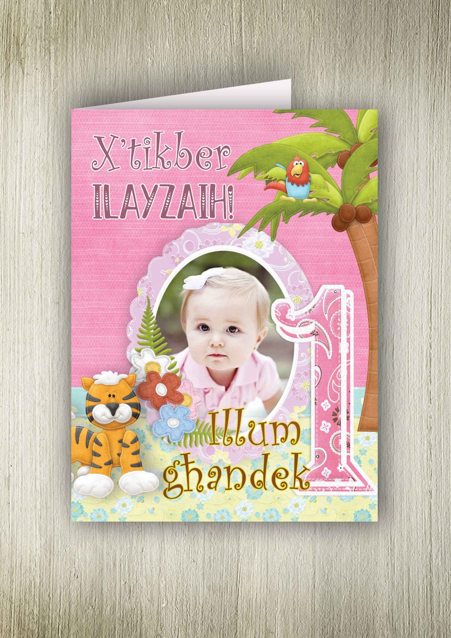Personalised Birthday card for a girl