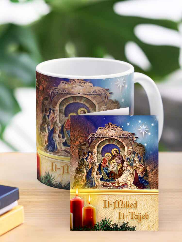 Christmas mug (with the image of the crib)