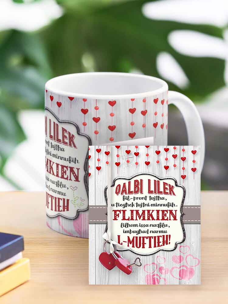 Mug for loved ones (with padlocks locked together)