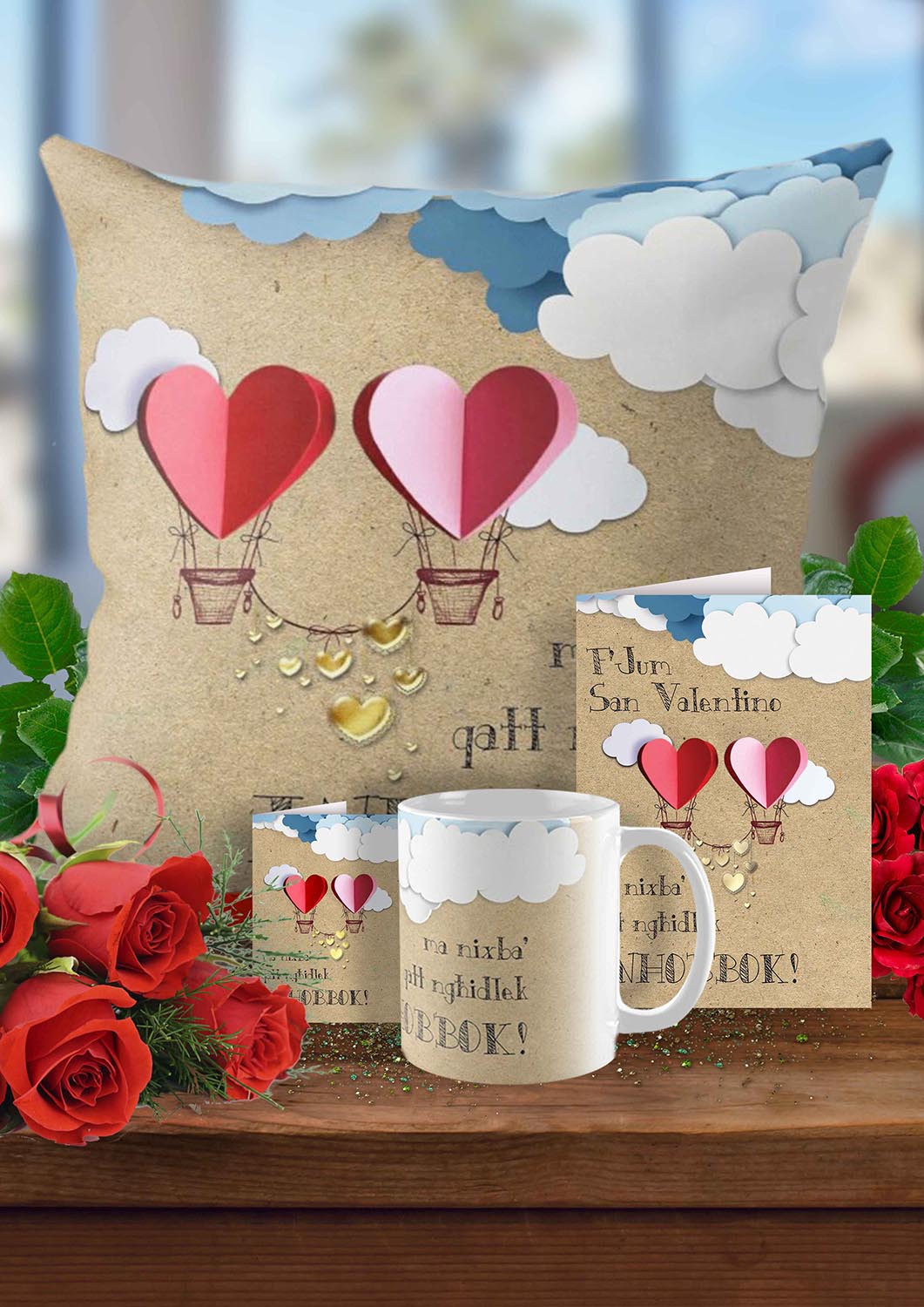 Complete set for St.Valentines (with cardboard background)