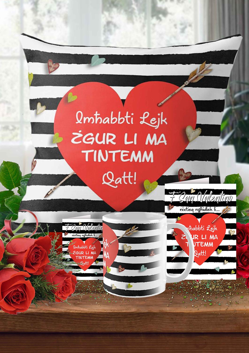 Complete set for St.Valentines (with heart and black lines)