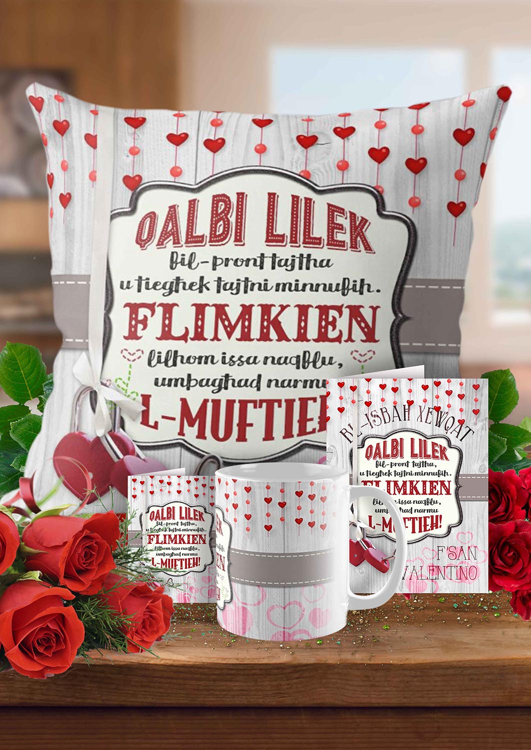 Complete set for St.Valentines (with padlocks locked together)