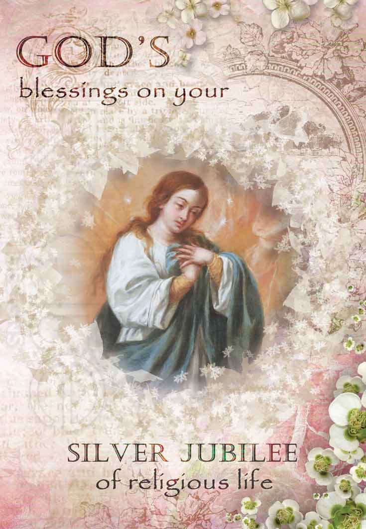Card for a nun on her silver jubilee