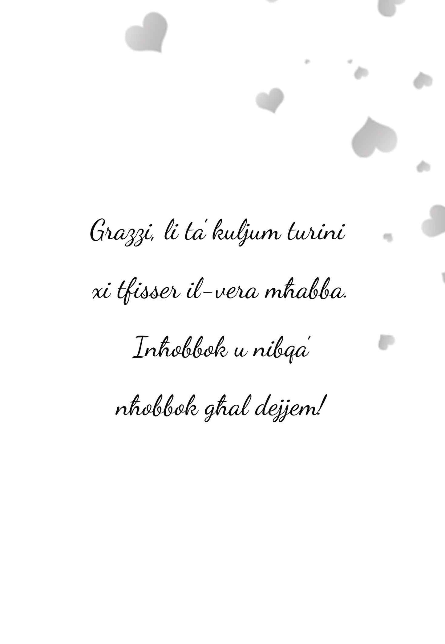 Kartolina għal San Valentino Personalizzata (Bl-isfond qisu xkora)
