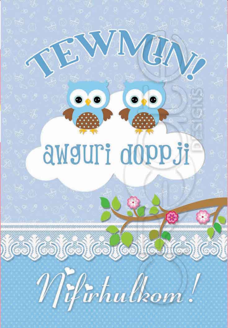 New Born Card (twins)