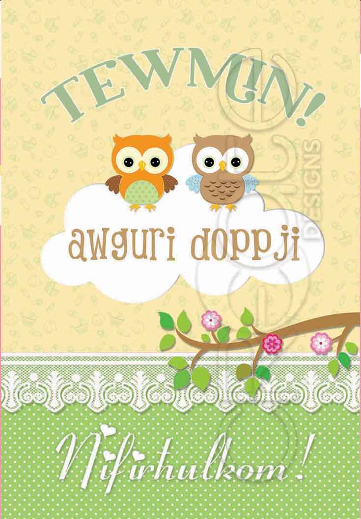New Born Card (twins)
