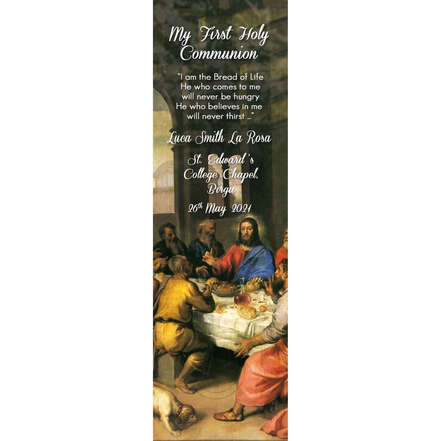 Bookmark tal-Preċett bix-xbiha tal-Aħħar Ċena